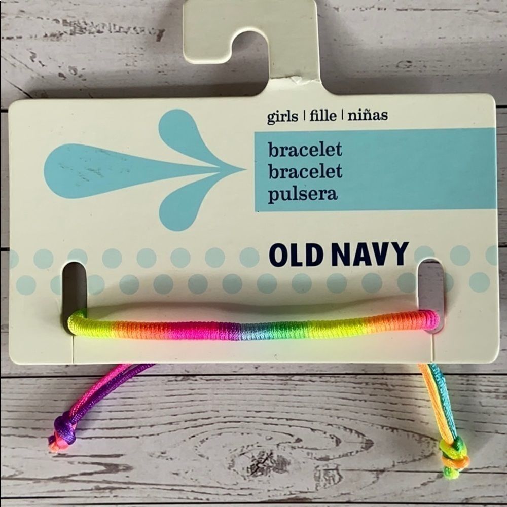 𝅺NWT Girls Old Navy Friendship Bracelet rainbow